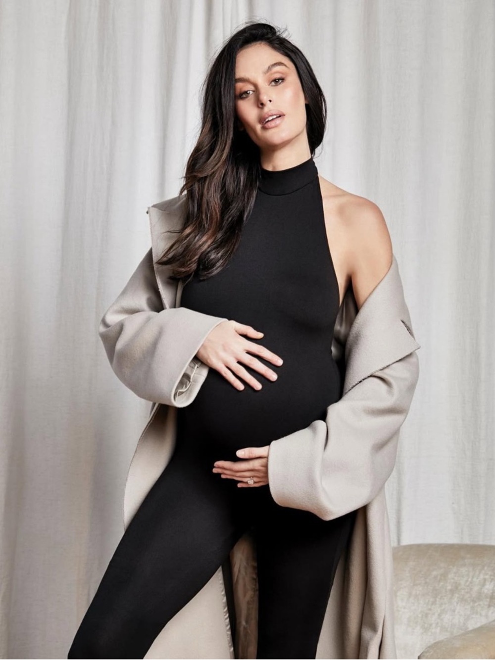 BUMPSUIT Goldie Black Halter Maternity Jumpsuit - Women Jumpsuit